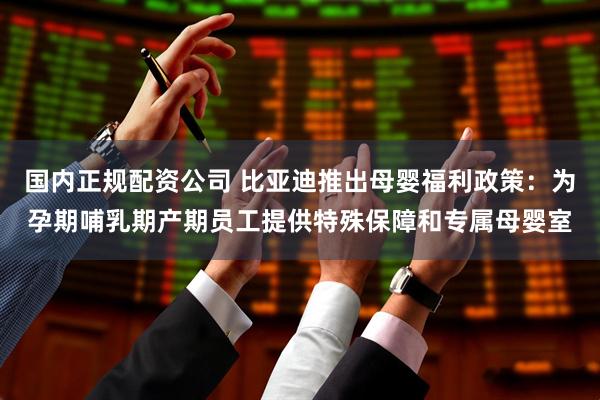 国内正规配资公司 比亚迪推出母婴福利政策：为孕期哺乳期产期员工提供特殊保障和专属母婴室